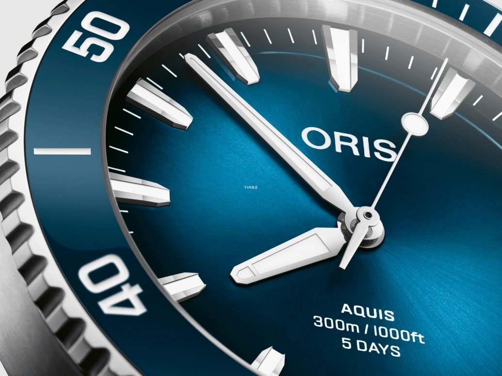 Oris,Aquis 43.50mm,43.50mm,Stainless Steel,Blue,Automatic,Day,120hours,01 400 7790 4135,01 400 7790 4135-07 8 23 02PEB