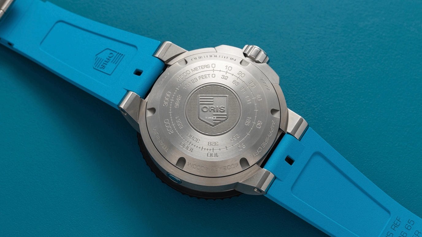 Oris,Aquis 49.50mm,49.50mm,Titanium,Blue,Automatic,Chronograph,Day,01 400 7777 7155,01 400 7777 7155-Set