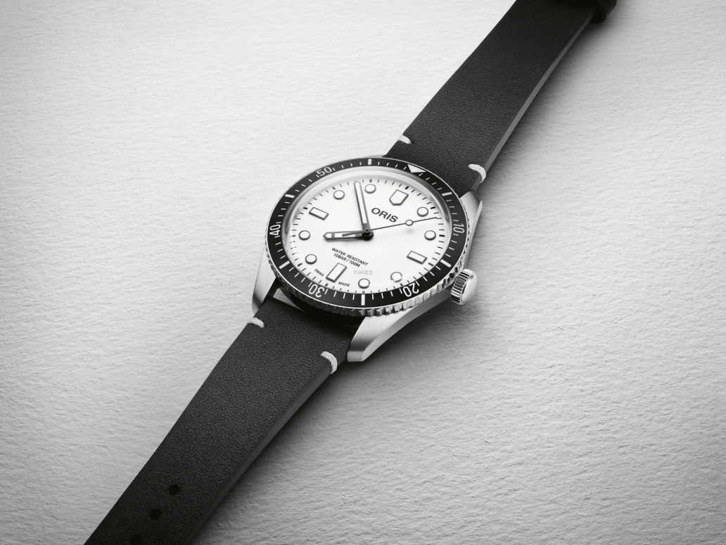 Oris,Divers 40mm,40mm,Stainless Steel,White,Automatic,38hours,In-house Caliber,01 733 7707 4051 OSC,01 733 7707 4051 OSC-STR-Set