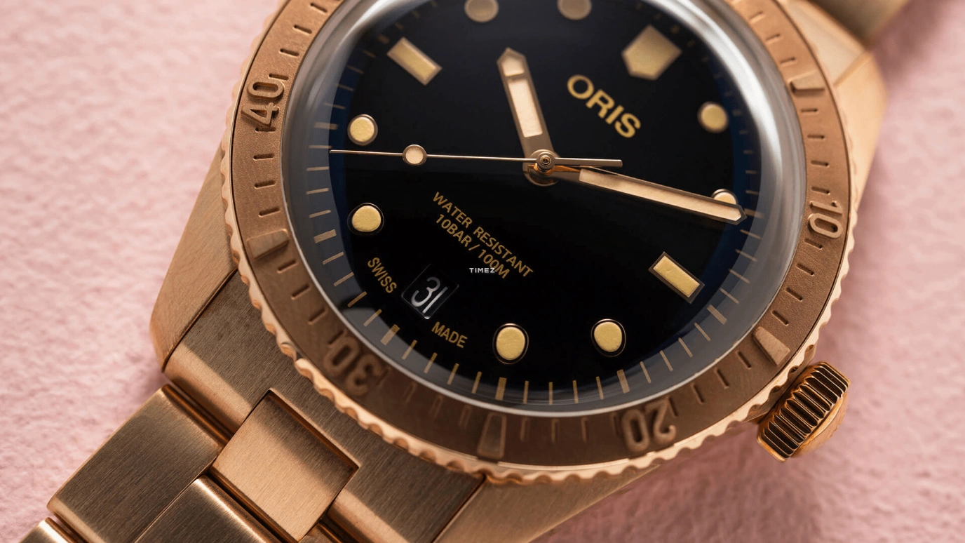 Oris,Divers 65 38mm,38mm,Bronze,Black,Automatic,Day,41hours,01 733 7771 3154,01 733 7771 3154-07 8 19 15