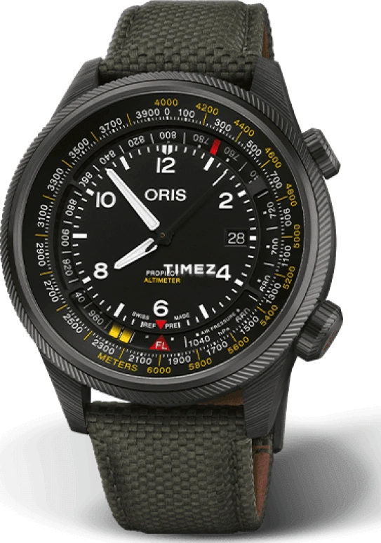 Oris,ProPilot 47mm,47mm,Carbon,Titanium,Black,Automatic,Chronograph,Day,01 793 7775 8764,01 793 7775 8764-Set