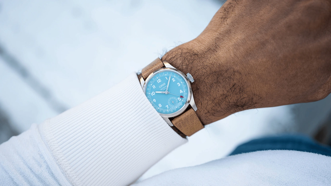Oris,Other 38mm,38mm,Stainless Steel,Blue,Handwound,Day,Sapphire,Crystal Glass,01 473 7786 4065,01 473 7786 4065-07 5 19 22FC
