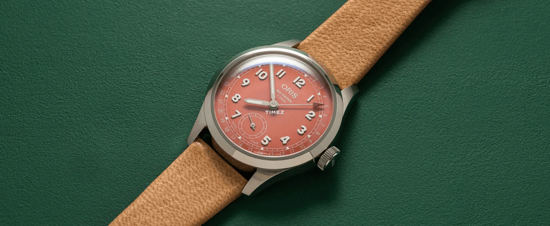 Oris,Big Crown 40mm,40mm,Stainless Steel,Pink Red,Automatic,Day,120hours,01 403 7799 4068,01 403 7799 4068-07 6 20 11FC