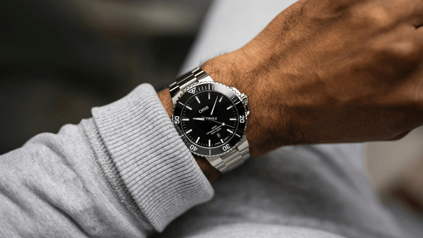 Oris,Aquis 43.50mm,43.50mm,Stainless Steel,Black,Automatic,Day,41hours,01 733 7789 4154,01 733 7789 4154-07 8 23 04PEB