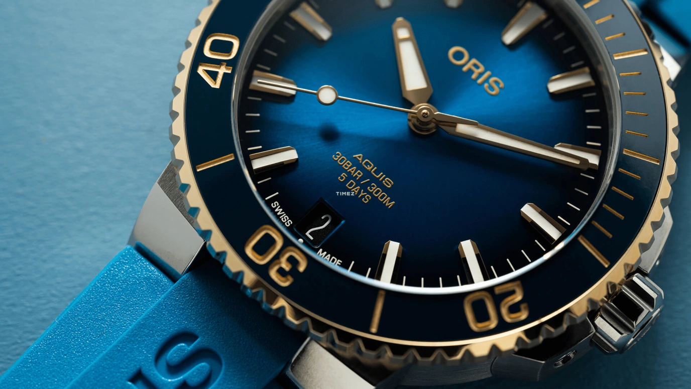 Oris,Aquis 41.50mm,41.50mm,Stainless Steel,Blue,Automatic,Day,Sapphire,Crystal Glass,01 400 7769 6355,01 400 7769 6355-07 4 22 75FC