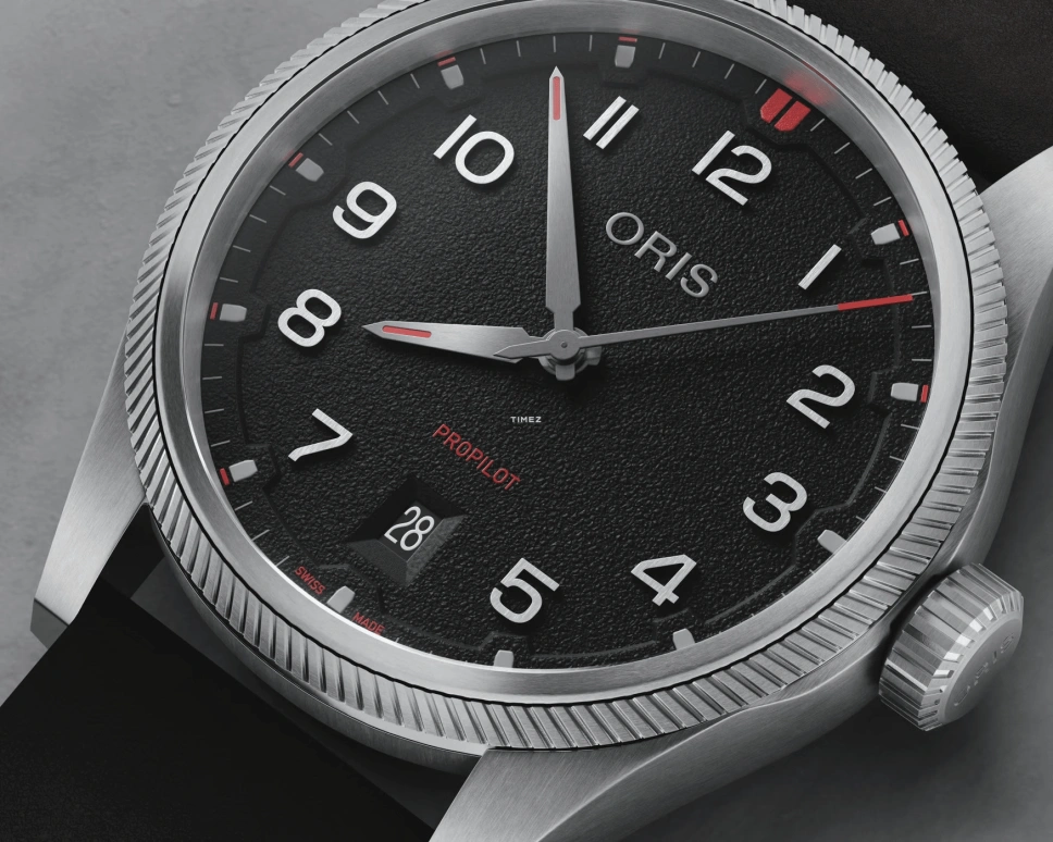 Oris,ProPilot 41mm,41mm,Stainless Steel,Black,Automatic,Day,41hours,01 733 7805 4164,01 733 7805 4164-07 6 20 14LC