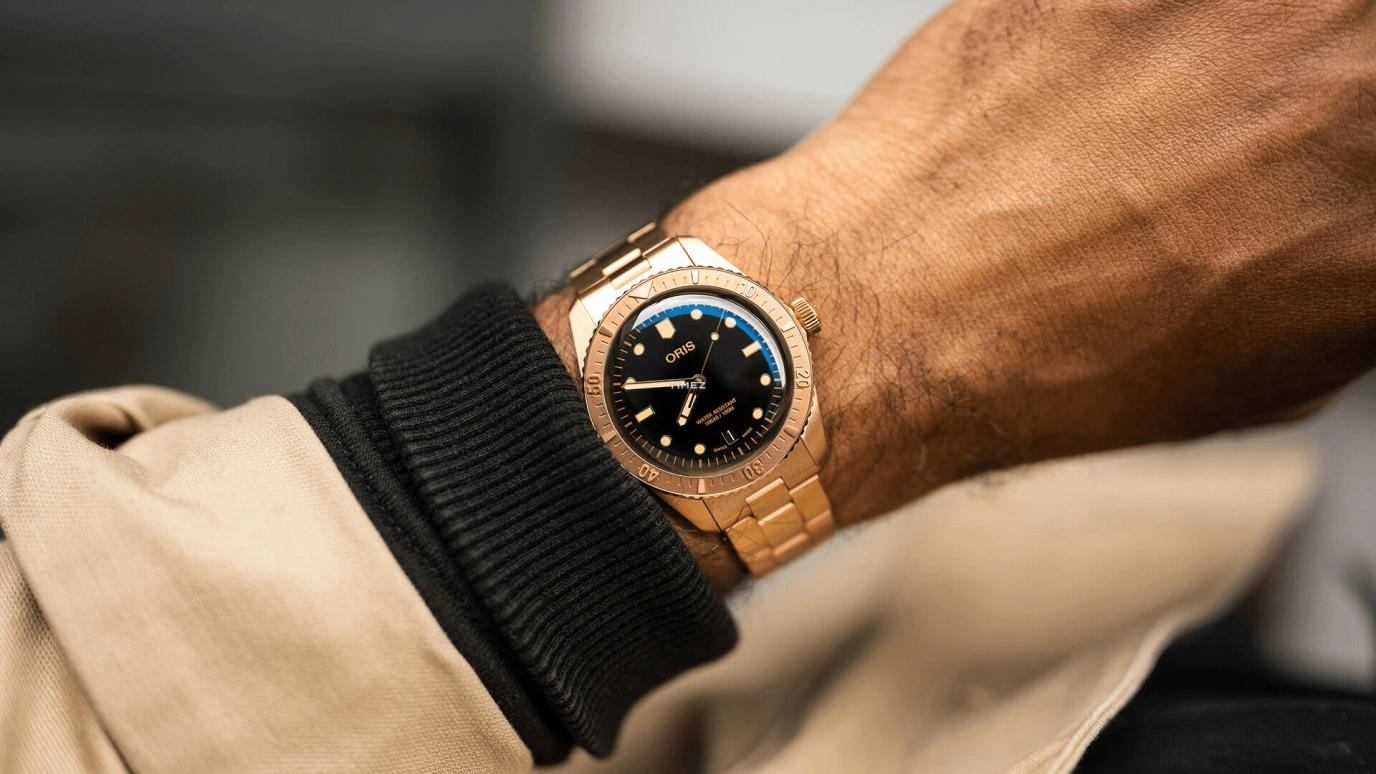 Oris,Divers 65 38mm,38mm,Bronze,Black,Automatic,Day,41hours,01 733 7771 3154,01 733 7771 3154-07 8 19 15