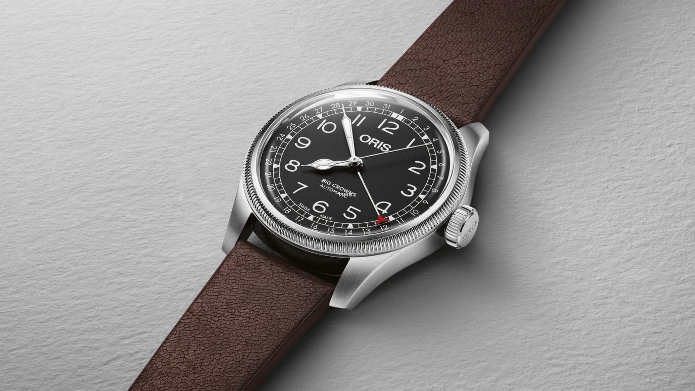 Oris,Aviation 40mm,40mm,Stainless Steel,Black,Automatic,Day,38hours,01 754 7785 4084,01 754 7785 4084-Set