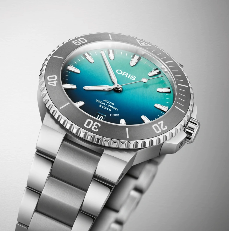 Oris,Aquis 43.50mm,43.50mm,Stainless Steel,Blue,Automatic,Day,Anti-magnetic,01 400 7790 4185,01 400 7790 4185-Set