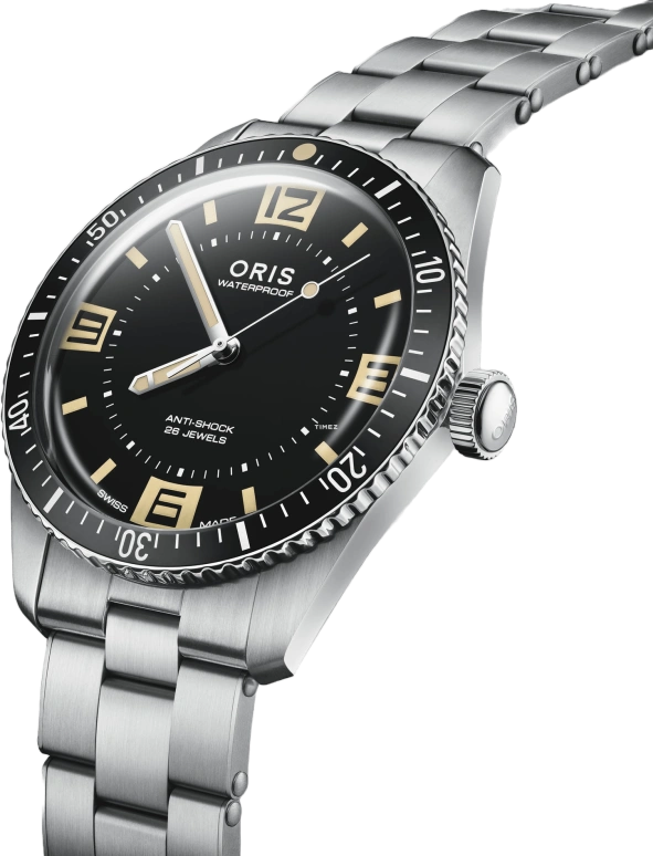 Oris,Divers 40mm,40mm,Stainless Steel,Black,Automatic,41hours,In-house Caliber,01 733 7772 4034,01 733 7772 4034-Set
