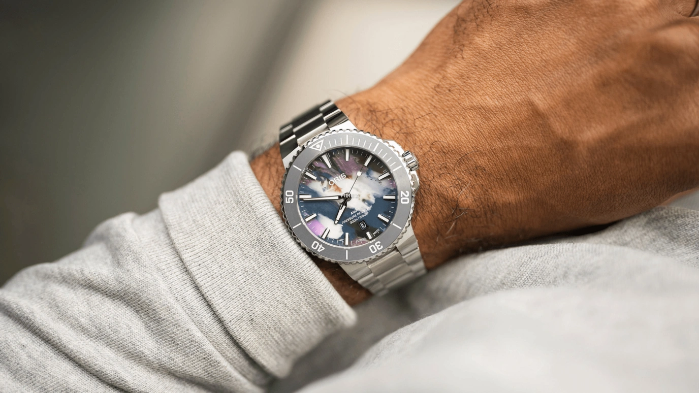 Oris,Aquis 43.50mm,43.50mm,Stainless Steel,Multi-Color,Automatic,Day,41hours,01 733 7789 4150,01 733 7789 4150-07 8 23 04PEB