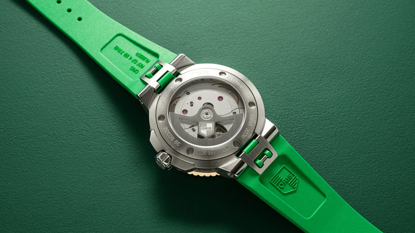 Oris,Aquis 41.50mm,41.50mm,Stainless Steel,Green,Automatic,Day,Sapphire,Crystal Glass,01 400 7769 6357,01 400 7769 6357-07 4 22 77FC