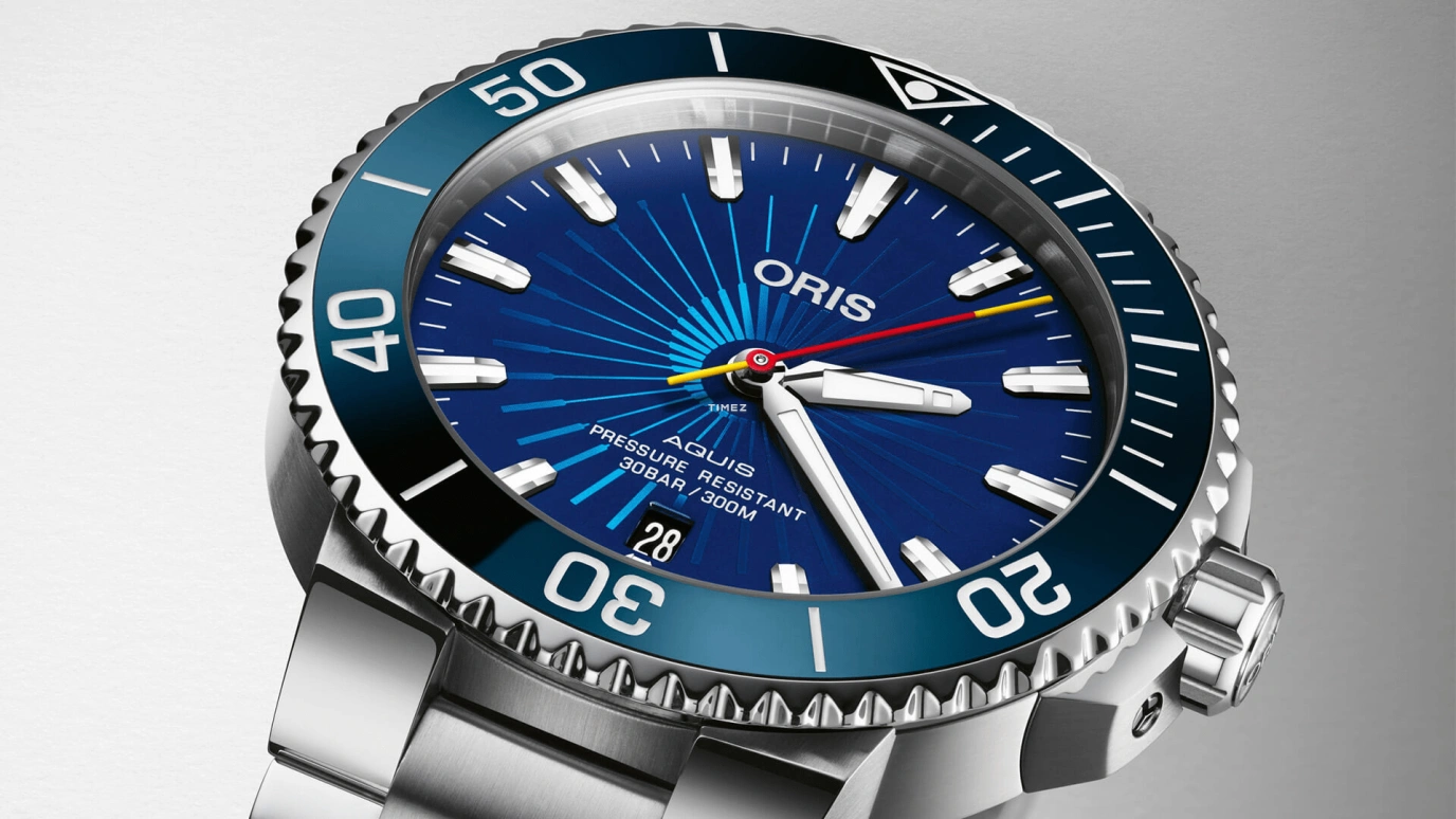 Oris,Other 41.50mm,41.50mm,Stainless Steel,Blue,Automatic,Day,Sapphire,Crystal Glass,01 733 7766 4185,01 733 7766 4185-Set