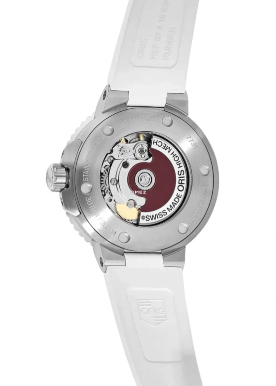 Oris,Aquis 36.50mm,36.50mm,Ceramic,Stainless Steel,White,Automatic,Day,38hours,01 733 7731 4151,01 733 7731 4151-07 4 18 63FC