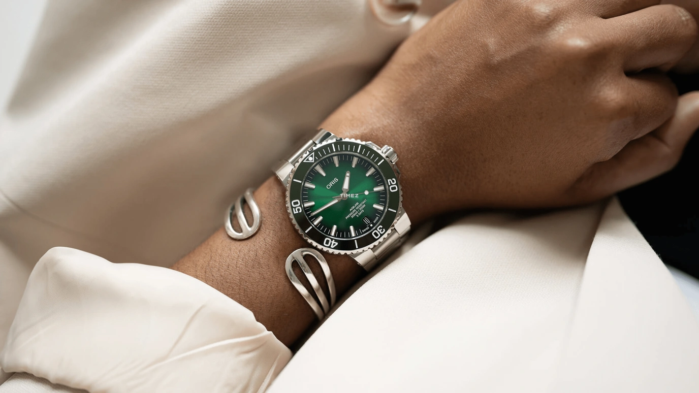 Oris,Aquis 43.50mm,43.50mm,Stainless Steel,Green,Automatic,Day,Sapphire,Crystal Glass,01 400 7763 4157,01 400 7763 4157-07 8 24 09PEB
