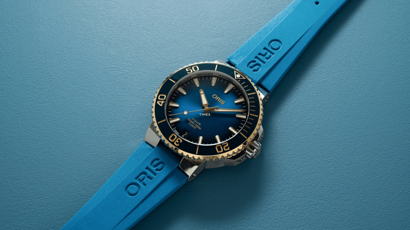 Oris,Aquis 41.50mm,41.50mm,Stainless Steel,Blue,Automatic,Day,Sapphire,Crystal Glass,01 400 7769 6355,01 400 7769 6355-07 4 22 75FC