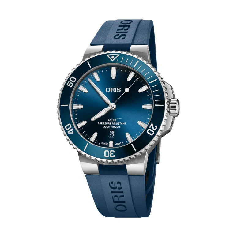 Oris,Aquis 43.50mm,43.50mm,Stainless Steel,Blue,Automatic,Day,41hours,01 733 7789 4135,01 733 7789 4135-07 4 23 35FC