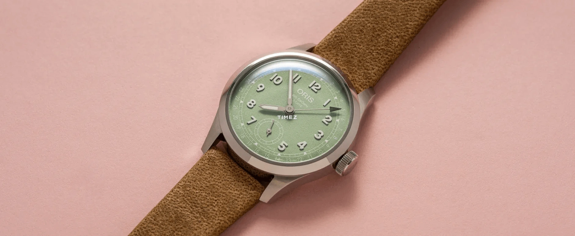 Oris,Big Crown 40mm,40mm,Stainless Steel,Green,Automatic,Day,120hours,01 403 7799 4067,01 403 7799 4067-07 6 20 09FC