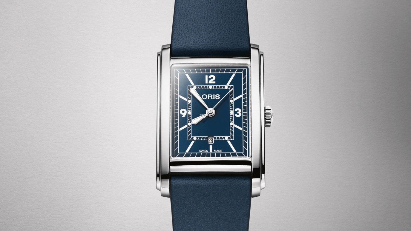 Oris,Rectangular 25.50x38mm,25.50x38mm,Stainless Steel,Blue,Automatic,Day,38hours,01 561 7783 4065,01 561 7783 4065-07 5 19 17