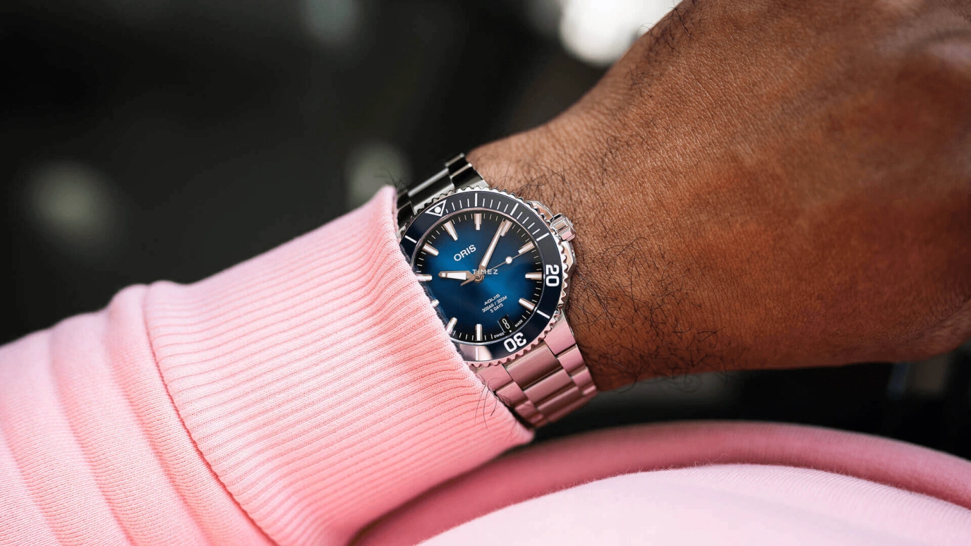 Oris,Aquis 41.50mm,41.50mm,Stainless Steel,Blue,Automatic,Day,Sapphire,Crystal Glass,01 400 7769 4135,01 400 7769 4135-07 4 22 74FC