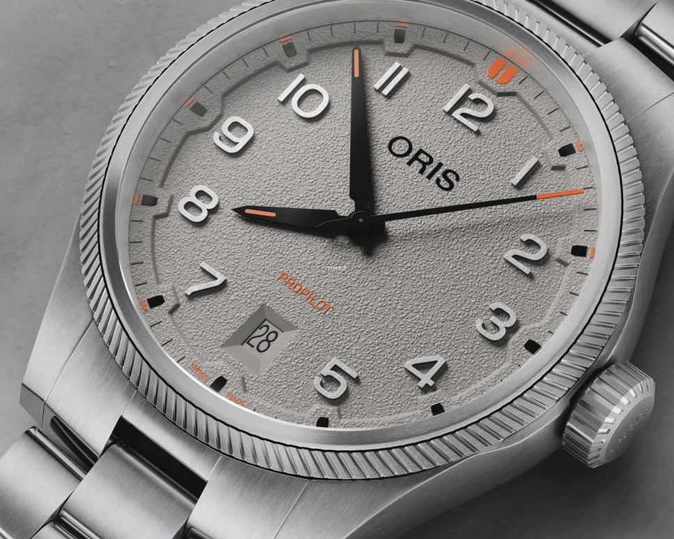 Oris,ProPilot 41mm,41mm,Stainless Steel,Grey,Automatic,Day,41hours,01 733 7805 4163,01 733 7805 4163-07 8 20 04LC