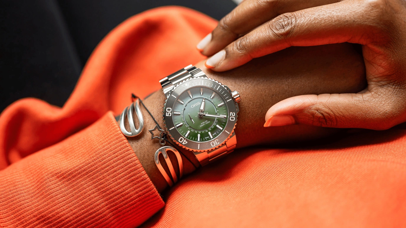 Oris,Aquis 43.50mm,43.50mm,Stainless Steel,Green,Automatic,Day,38hours,01 743 7734 4197,01 743 7734 4197-Set