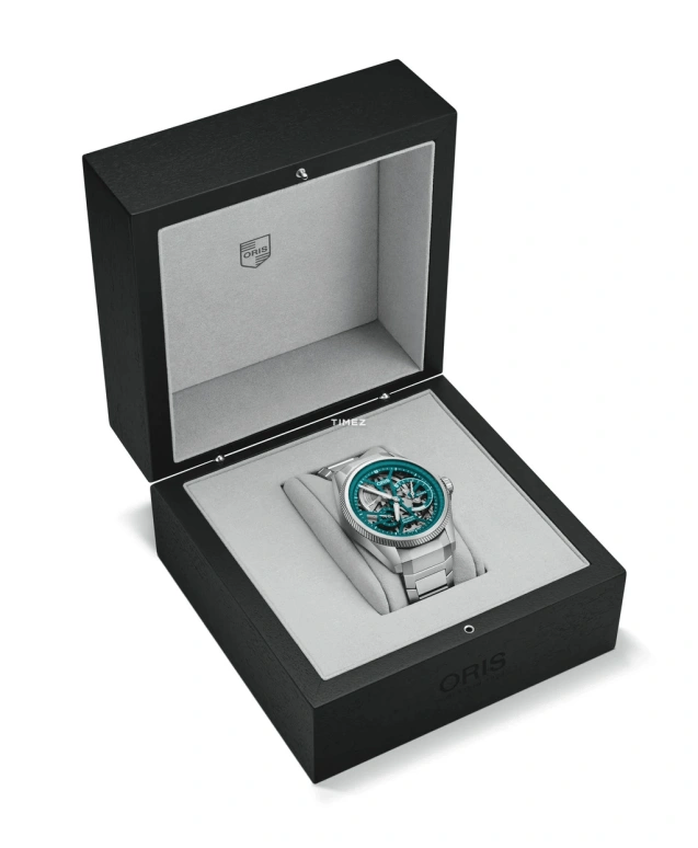 Oris,ProPilot X 44mm,44mm,Titanium,Cyan,Handwound,Power Reserve Indicator,240hours,01 115 7759 7117,01 115 7759 7117-Set