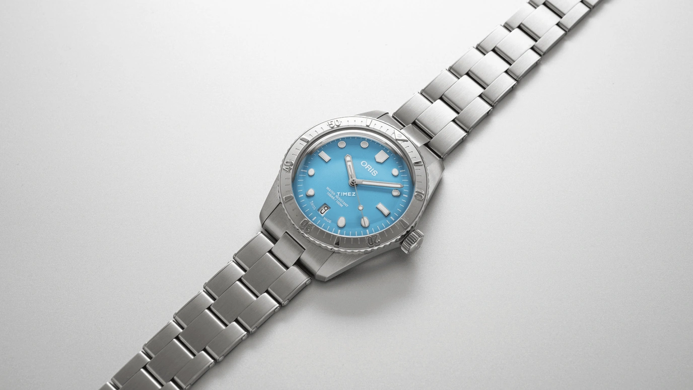 Oris,Divers 65 38mm,38mm,Stainless Steel,Blue,Automatic,Day,Sapphire,Crystal Glass,01 733 7771 4055,01 733 7771 4055-07 8 19 18
