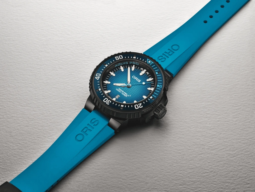Oris,Aquis 49.50mm,49.50mm,Titanium,Ceramic,Blue,Automatic,Day,41hours,01 733 7801 7255,01 733 7801 7255-Set