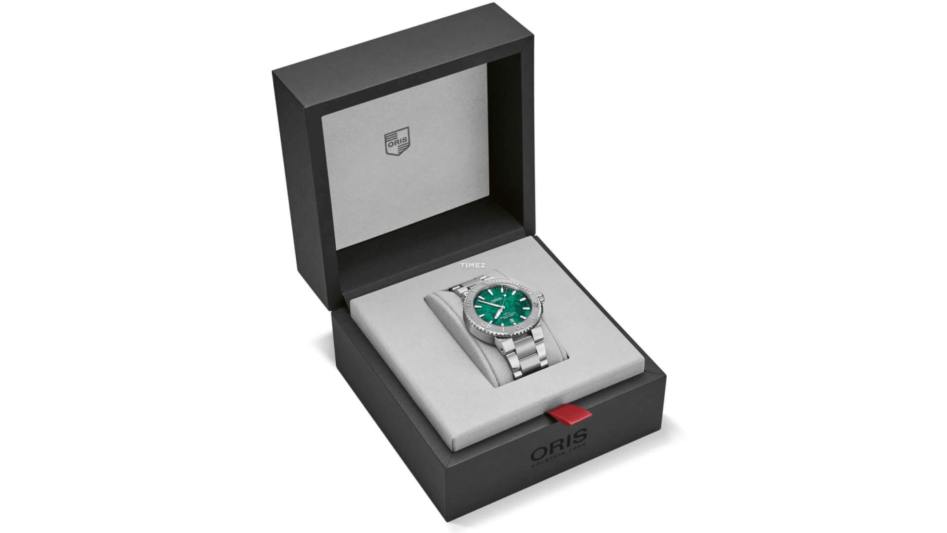Oris,Aquis 43.50mm,43.50mm,Stainless Steel,Green,Automatic,Day,41hours,01 733 7730 4137,01 733 7730 4137-07 8 24 05PEB