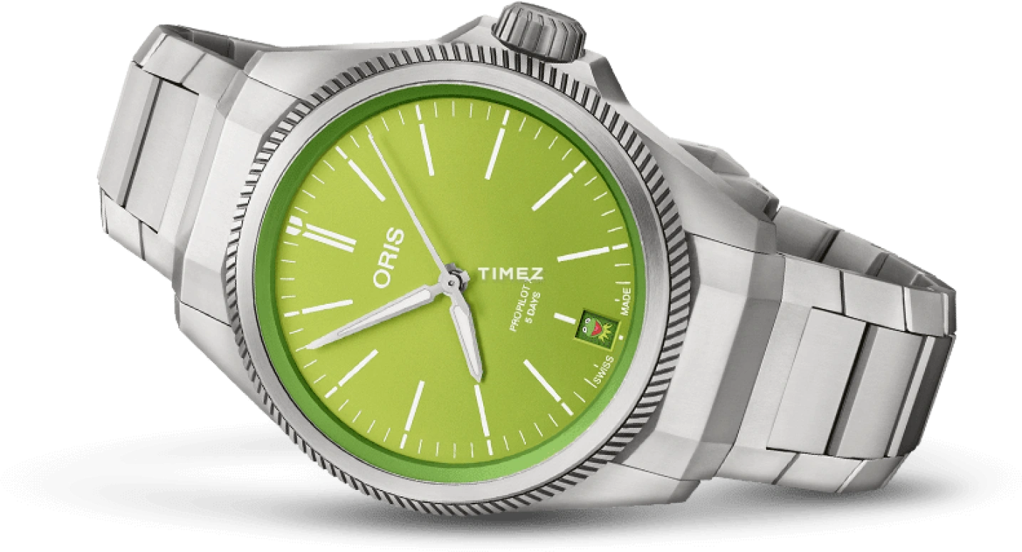 Oris,ProPilot X 39mm,39mm,Titanium,Green,Automatic,Day,120hours,01 400 7778 7157,01 400 7778 7157-Set