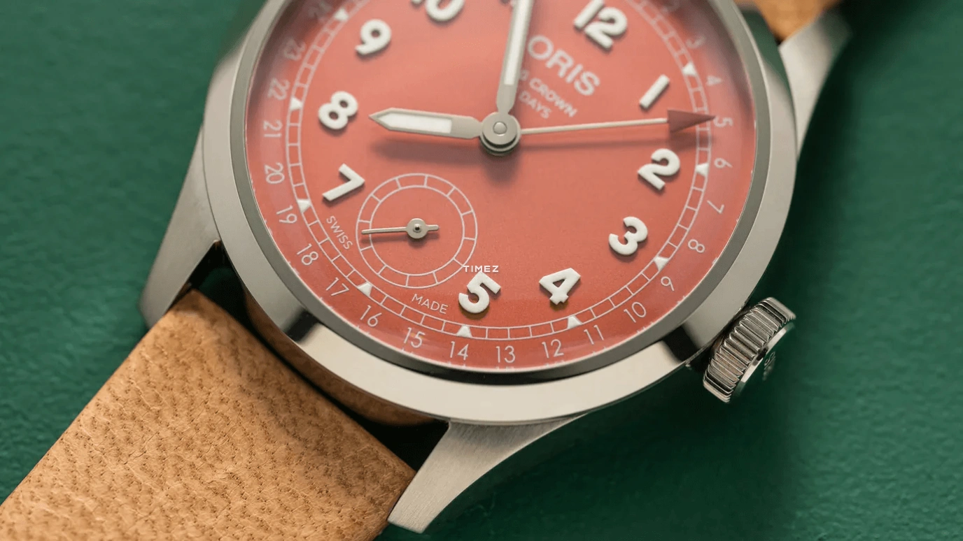 Oris,Big Crown 40mm,40mm,Stainless Steel,Pink Red,Automatic,Day,120hours,01 403 7799 4068,01 403 7799 4068-07 6 20 11FC