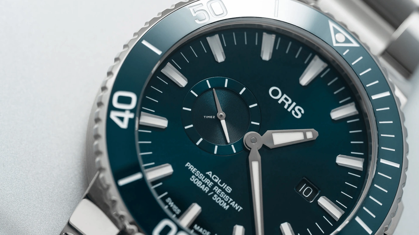 Oris,Aquis 45.50mm,45.50mm,Stainless Steel,Blue,Automatic,Day,38hours,01 743 7733 4155,01 743 7733 4155-07 8 24 05PEB