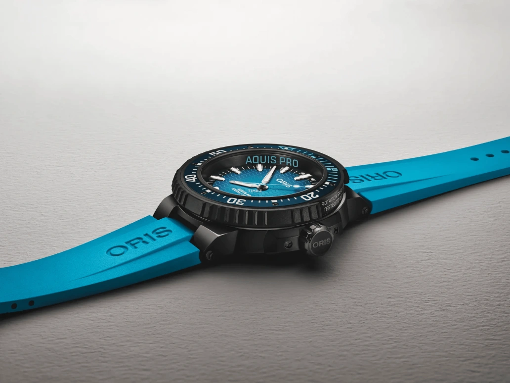 Oris,Aquis 49.50mm,49.50mm,Titanium,Ceramic,Blue,Automatic,Day,41hours,01 733 7801 7255,01 733 7801 7255-Set