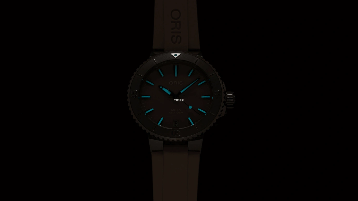 Oris,Aquis 36.50mm,36.50mm,Stainless Steel,Pink,Automatic,Day,Sapphire,Crystal Glass,01 733 7770 4158,01 733 7770 4158-07 4 18 66FC