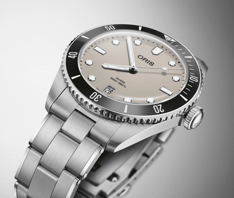 Oris,Divers 39mm,39mm,Stainless Steel,Coffee,Automatic,Day,41hours,01 733 7795 4051,01 733 7795 4051-Set