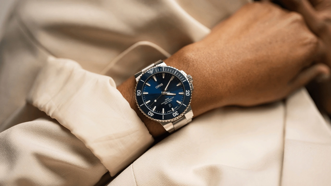 Oris,Aquis 43.50mm,43.50mm,Stainless Steel,Blue,Automatic,Day,41hours,01 733 7789 4135,01 733 7789 4135-07 8 23 04PEB