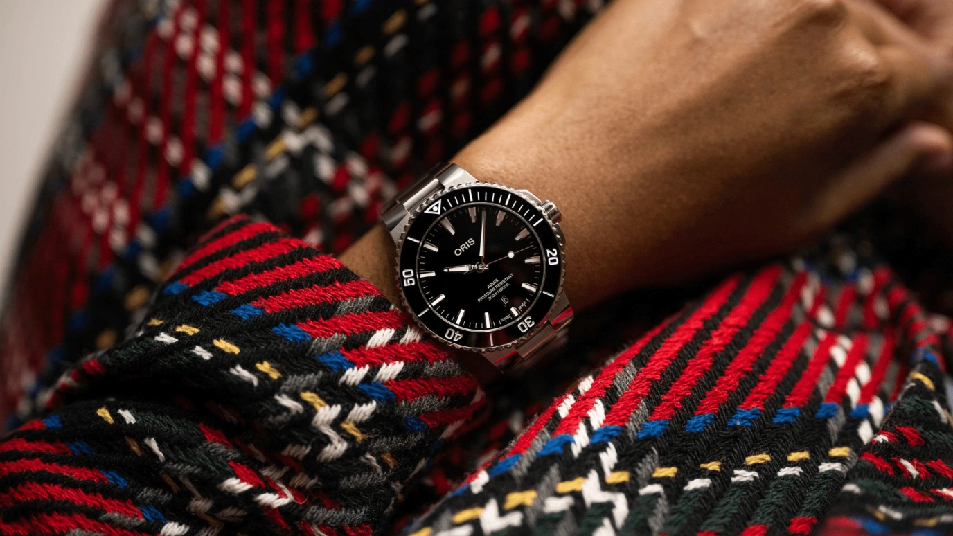 Oris,Aquis 43.50mm,43.50mm,Stainless Steel,Black,Automatic,Day,41hours,01 733 7789 4154,01 733 7789 4154-07 8 23 04PEB