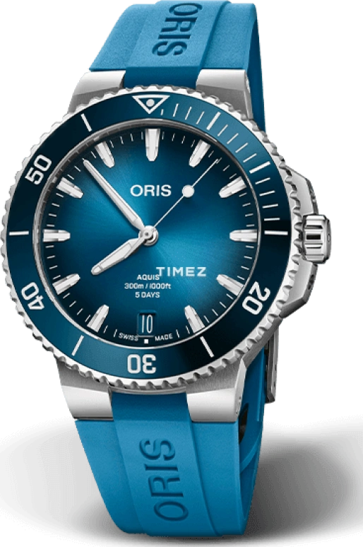 Oris,Aquis 43.50mm,43.50mm,Stainless Steel,Blue,Automatic,Day,120hours,01 400 7790 4135,01 400 7790 4135-07 4 23 45EB