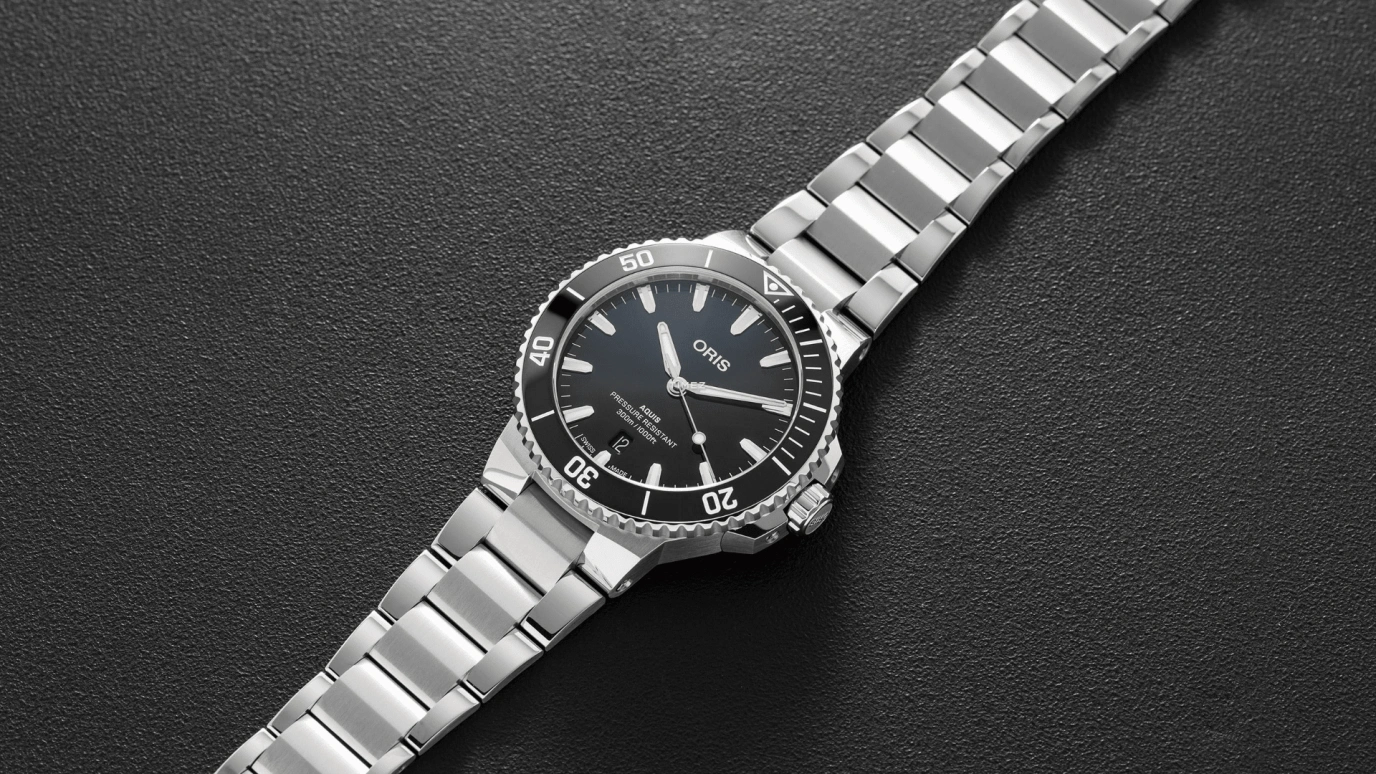 Oris,Aquis 41.50mm,41.50mm,Stainless Steel,Black,Automatic,Day,41hours,01 733 7787 4154,01 733 7787 4154-07 8 22 04PEB