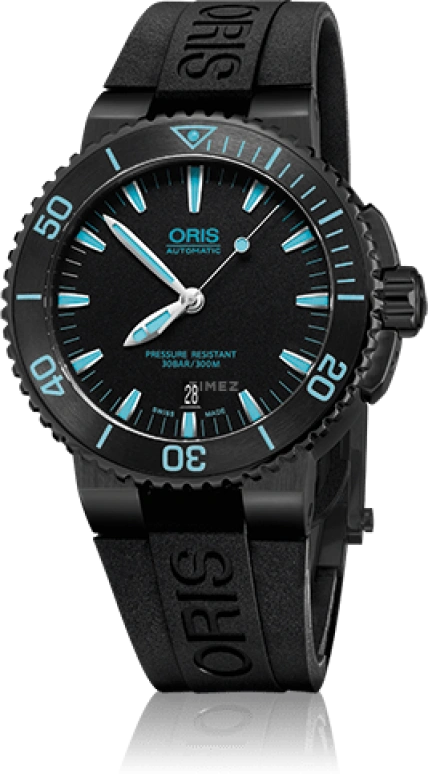 Oris,Aquis 43mm,43mm,Ceramic,Stainless Steel,Black,Automatic,Date,38hours,01 733 7653 4725,01 733 7653 4725-07 4 26 34BEB