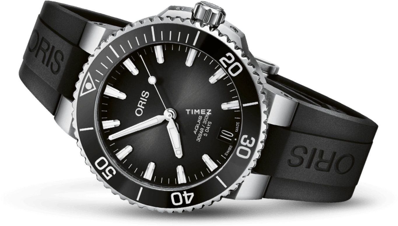 Oris,Aquis 41.50mm,41.50mm,Stainless Steel,Grey,Black,Automatic,Day,120hours,01 400 7769 4154,01 400 7769 4154-07 4 22 74FC