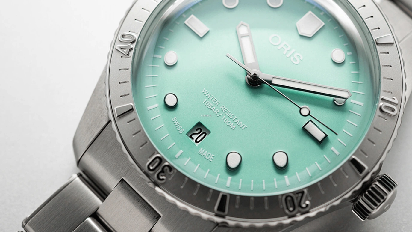 Oris,Divers 65 38mm,38mm,Stainless Steel,Green,Automatic,Day,Sapphire,Crystal Glass,01 733 7771 4057,01 733 7771 4057-07 8 19 18