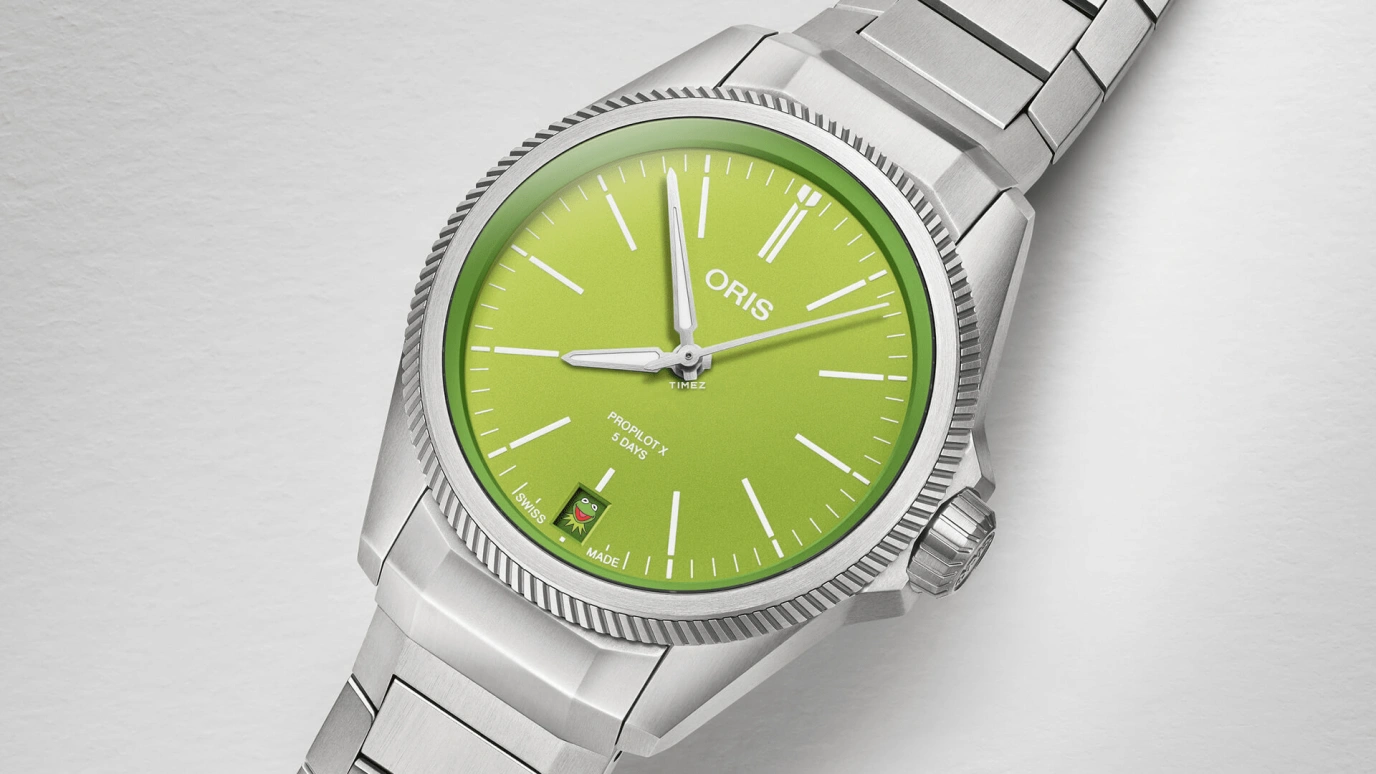 Oris,ProPilot X 39mm,39mm,Titanium,Green,Automatic,Day,120hours,01 400 7778 7157,01 400 7778 7157-Set