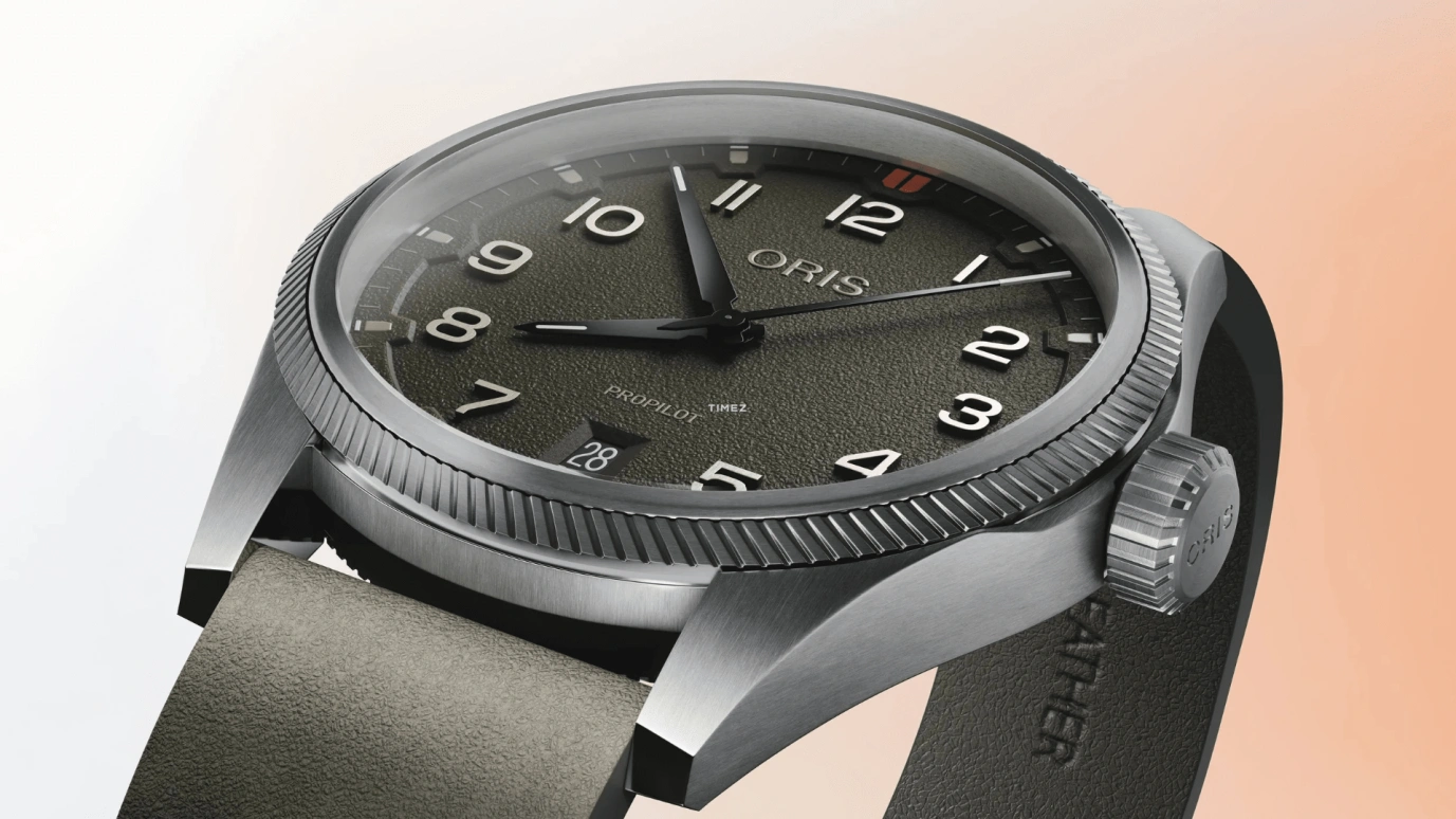 Oris,ProPilot 41mm,41mm,Stainless Steel,Green,Automatic,Day,41hours,01 733 7805 4167,01 733 7805 4167-07 6 20 16LC
