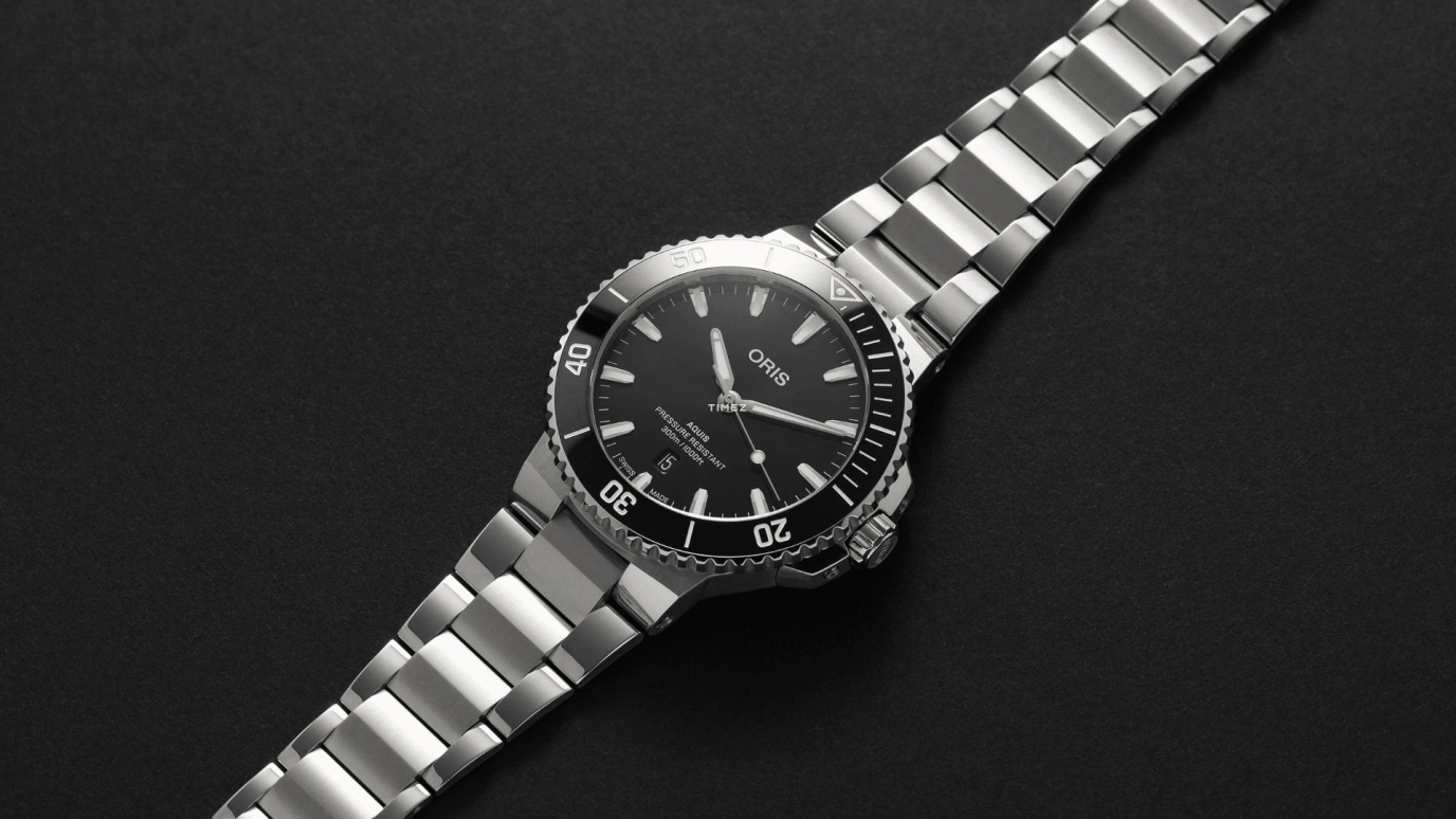 Oris,Aquis 43.50mm,43.50mm,Stainless Steel,Black,Automatic,Day,41hours,01 733 7789 4154,01 733 7789 4154-07 8 23 04PEB