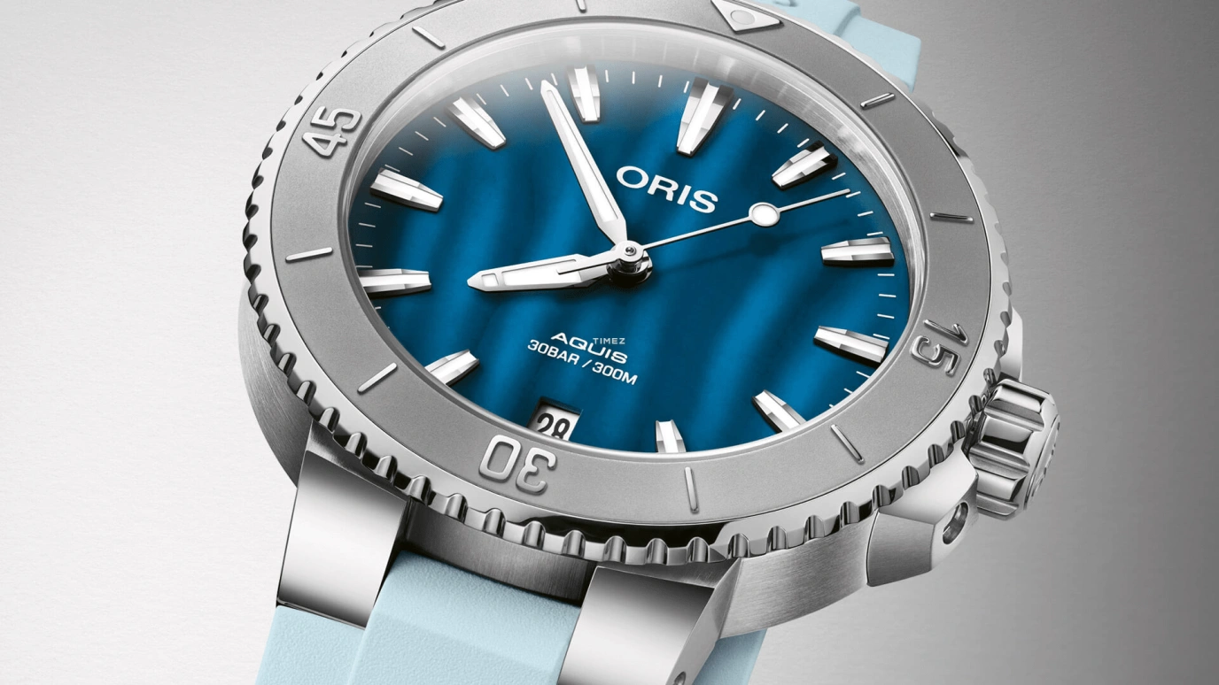 Oris,Aquis 36.50mm,36.50mm,Stainless Steel,Blue,Automatic,Day,Sapphire,Crystal Glass,01 733 7770 4155,01 733 7770 4155-07 4 18 65FC