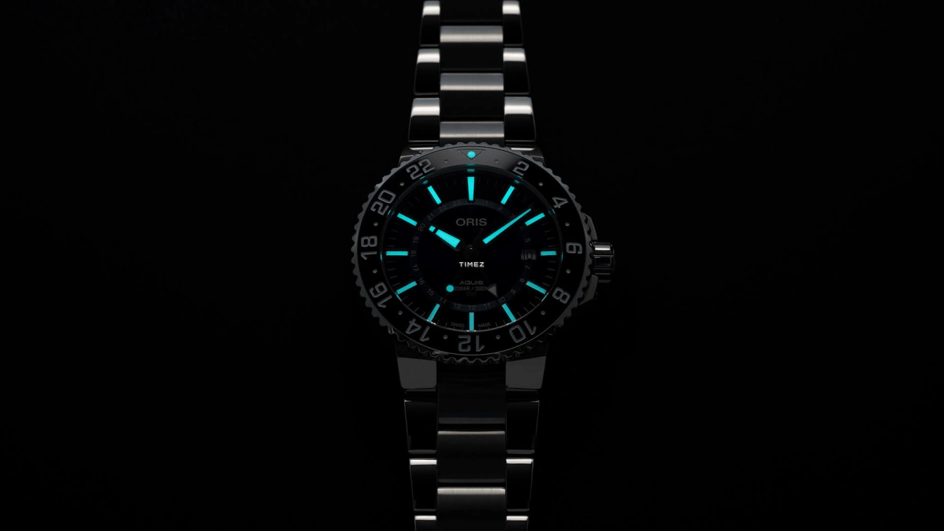 Oris,Aquis 43.50mm,43.50mm,Stainless Steel,Blue,Automatic,Day,Dule Time,01 798 7754 4135,01 798 7754 4135-07 8 24 05PEB