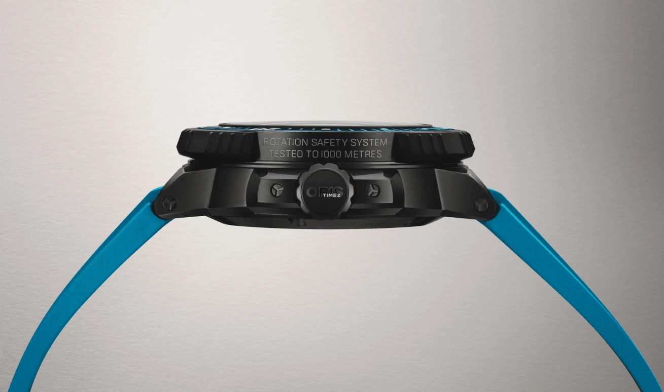 Oris,Aquis 49.50mm,49.50mm,Titanium,Ceramic,Blue,Automatic,Day,41hours,01 733 7801 7255,01 733 7801 7255-Set