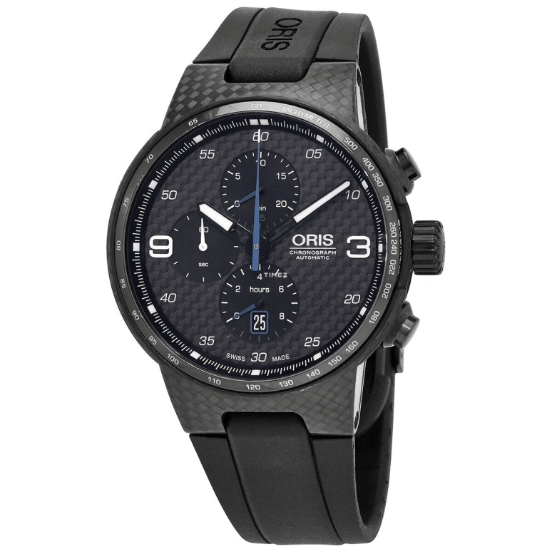 Oris,Williams 44mm,44mm,Titanium,Carbon,Black,Automatic,Chronograph,Day,01 674 7725 8784,01 674 7725 8784-SET 42454FCTB